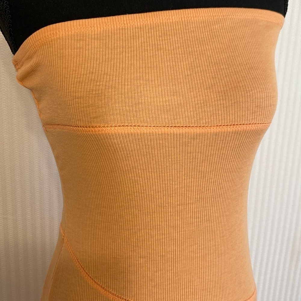 Strapless Maxi Dress Resort Wear Pastel Orange NWT See You Monday Large Body-Con - Picture 3 of 8